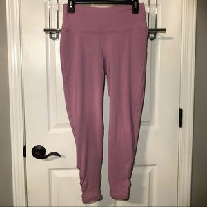 Old Navy Pink Lattice Hem Leggings